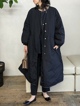 「アイテム（ダウンジャケット/コート、ブルー系）」を使った、spendardさん（レディース・163cm）の冬コーディネート