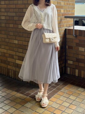 「ブルべ夏」｜はるなさん（レディース・160cm）の春コーディネート