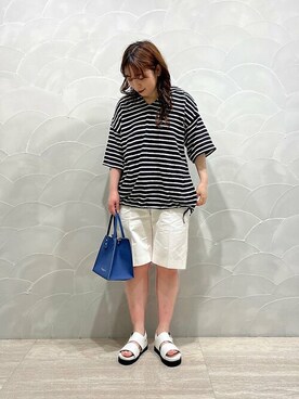 「ROVERETO（ロベレート）のアイテム」を使った、工藤さん（レディース・156cm）の夏コーディネート