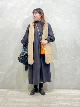 「SHIPS any（シップス エニィ）のアイテム（その他アウター）」を使った、工藤さん（レディース・156cm）の冬コーディネート