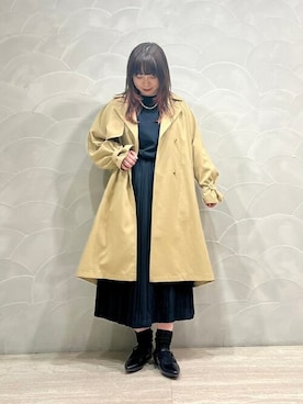 「入学式」｜「アイテム（トレンチコート）」を使った、工藤さん（レディース・156cm）の冬コーディネート
