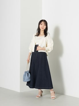 「NATURAL BEAUTY BASIC（ナチュラルビューティーベーシック）の【VERY掲載・美人百花掲載】ツインバーストラップサンダル（サンダル）」を使った、NBB STAFF 10さん（レディース・150cm）の冬コーディネート