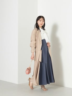 「NATURAL BEAUTY BASIC（ナチュラルビューティーベーシック）のアイテム（ジャケット/アウター）」を使った、NBB STAFF 10さん（レディース・150cm）の冬コーディネート