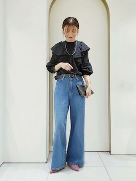 「SLOBE IENA（スローブイエナ）のアイテム（トップス）」を使った、yoshimiさん（レディース・167cm）の夏コーディネート