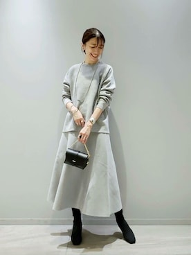 「SLOBE IENA（スローブイエナ）のアイテム（スカート）」を使った、yoshimiさん（レディース・167cm）の秋コーディネート