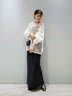 「SLOBE IENA（スローブイエナ）のアイテム（スカート）」を使った、yoshimiさん（レディース・167cm）の秋コーディネート