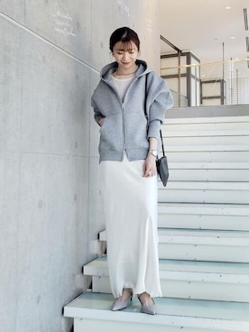 「SLOBE IENA（スローブイエナ）のアイテム（スカート）」を使った、yoshimiさん（レディース・167cm）の冬コーディネート