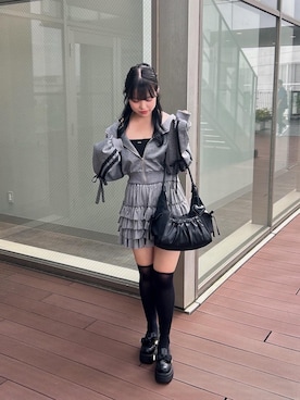 「MAJESTIC LEGON（マジェスティックレゴン）のアイテム」を使った、ちひろさん（レディース・153cm）の秋コーディネート