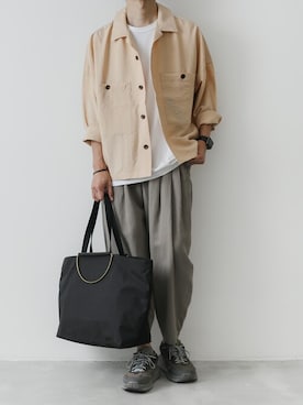 「ATTACHMENT（アタッチメント）のアイテム」を使った、AT_MMさん（メンズ・173cm）の春コーディネート