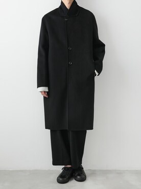 「ATTACHMENT（アタッチメント）のアイテム（チェスターコート）」を使った、AT_MMさん（メンズ・173cm）の秋コーディネート