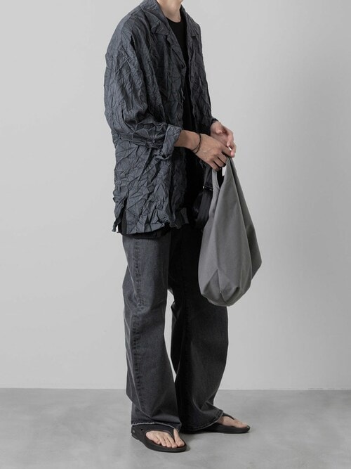 PE/LIポプリン リンクル加工 L/S シャツ /  PE/LI POPLIN WRINKLED L/S SHIRT