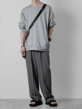 「ATTACHMENT（アタッチメント）のアイテム（スウェット）」を使った、AT_MMさん（メンズ・173cm）の夏コーディネート