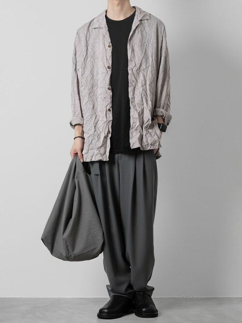PE/LIポプリン リンクル加工 L/S シャツ /  PE/LI POPLIN WRINKLED L/S SHIRT