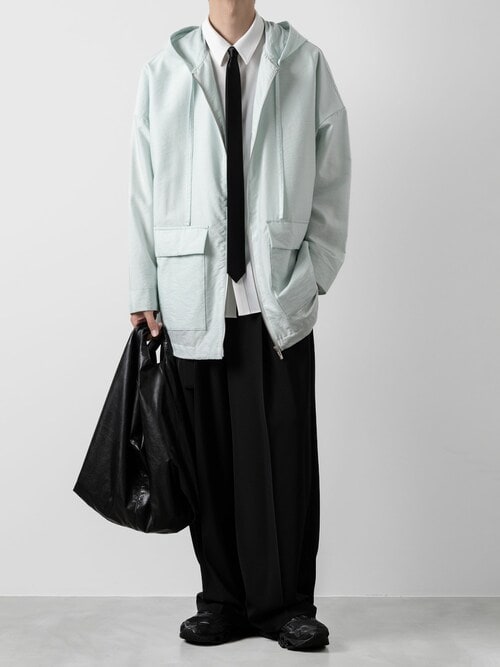 WO/NY ボイル ジップアップフーデッドジャケット / WO/NY VOILE ZIP UP HOODED JACKET