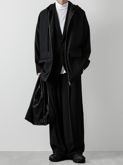 WO/NY ボイル ジップアップフーデッドジャケット / WO/NY VOILE ZIP UP HOODED JACKET