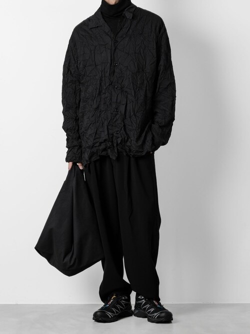 PE/LIポプリン リンクル加工 L/S シャツ /  PE/LI POPLIN WRINKLED L/S SHIRT