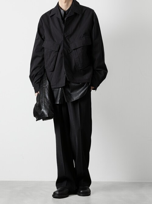 シンセティックレザー L/Sシャツ / SYNTHETIC LEATHER L/S SHIRT 