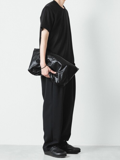 【 直営店・ZOZOTOWN限定 】シンセティックレザー ショルダーショッピングバッグ / SYNTHETIC LEATHER SHOULDER SHOPPING BAG