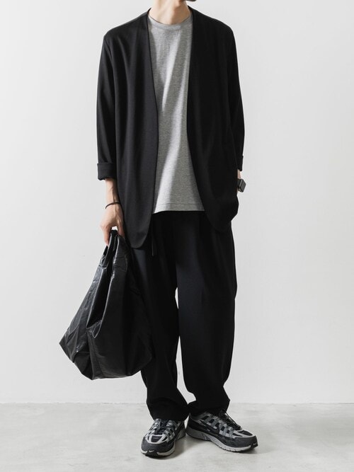 【 直営店・ZOZOTOWN限定 】シンセティックレザー ショルダーショッピングバッグ / SYNTHETIC LEATHER SHOULDER SHOPPING BAG