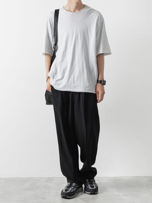 80/2 ピマコットンジャージー オーバーサイズド レイヤードS/S/ TEE / 80/2 PIMA CO JERSEY OVERSIZED LAYERED S/S TEE
