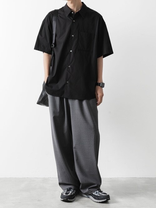 【 直営店・ZOZOTOWN限定 】シンセティックレザー ショルダーショッピングバッグ / SYNTHETIC LEATHER SHOULDER SHOPPING BAG