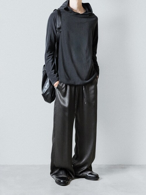 【 直営店・ZOZOTOWN限定 】シンセティックレザー ショルダーショッピングバッグ / SYNTHETIC LEATHER SHOULDER SHOPPING BAG