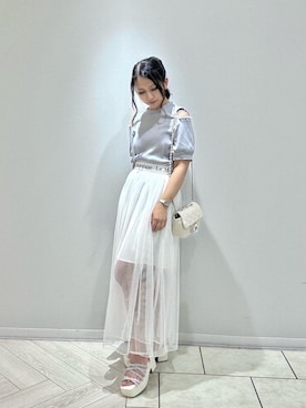 「ブルべ夏」｜はるなっちさん（レディース・154cm）の春コーディネート