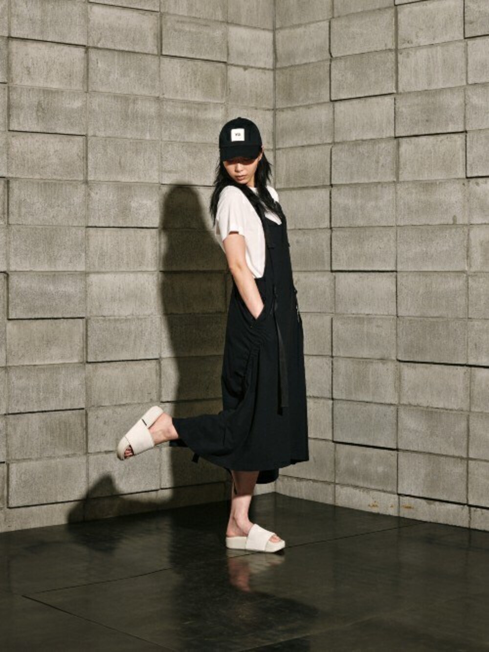 Y-3 ワイスリー ワンピース 黒x白(ボーダー) S 2006724N0092 セール】TWILL DRESS（ワンピース）｜Y-3（ワイスリー）の