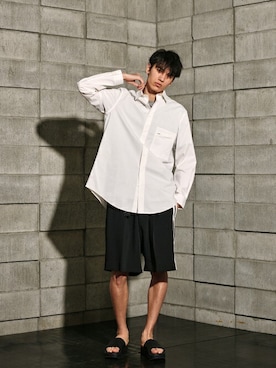 「アイテム（サンダル）」を使った、Y-3さん（メンズ・186cm）の夏コーディネート