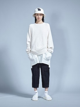 「コーディネート」｜「アイテム（帽子）」を使った、Y-3さん（レディース・176cm）の夏コーディネート