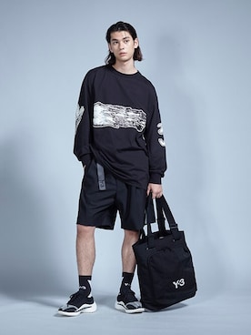 「アイテム（バッグ）」を使った、Y-3さん（メンズ・186cm）の夏コーディネート