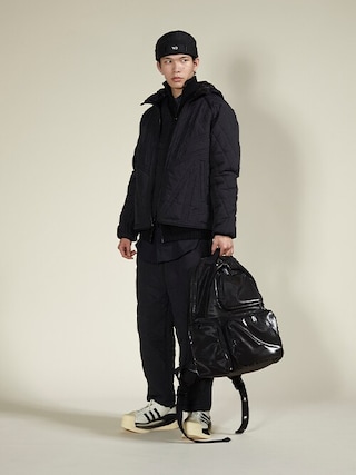 Y-3 ジャケットブラック＋ニットキャップ