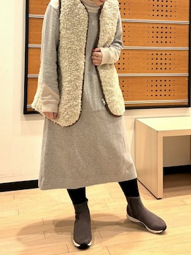 「帰省コーデ」｜「アイテム（ブーツ）」を使った、あしながおじさんさん（レディース・155cm）の冬コーディネート