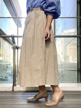 「cava cava（サヴァサヴァ）のアイテム」を使った、あしながおじさんさん（レディース・155cm）の春コーディネート