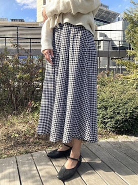 「cava cava（サヴァサヴァ）のアイテム」を使った、あしながおじさんさん（レディース・155cm）の春コーディネート