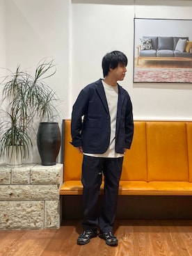 「アイテム（セットアップ）」を使った、kidaさん（メンズ・171cm）の秋コーディネート