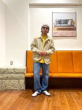 「Lee（リー）のアイテム（パンツ）」を使った、kidaさん（メンズ・172cm）の春コーディネート