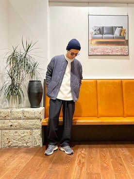「アイテム（ダウンジャケット/コート）」を使った、kidaさん（メンズ・171cm）の秋コーディネート