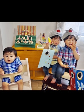 「kids」｜「アイテム（オールインワン・サロペット）」を使った、aoさん（キッズ・100cm）の夏コーディネート