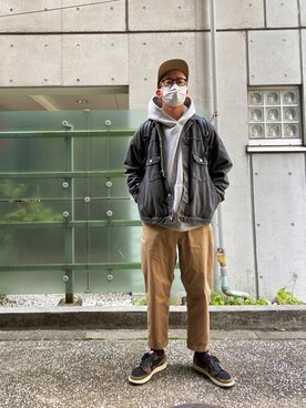 「patagonia」｜「アイテム（デニムジャケット）」を使った、タイスケさん（メンズ・177cm）の春コーディネート