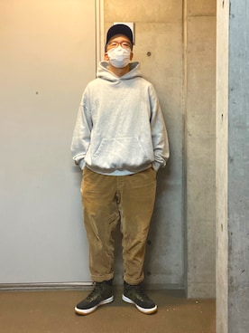 「アイテム（キャップ）」を使った、タイスケさん（メンズ・177cm・40代）の秋コーディネート