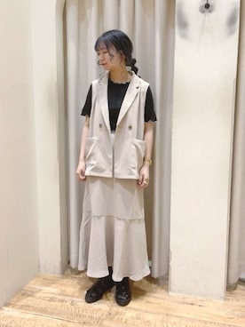 「テーラード」｜「アイテム（その他アウター）」を使った、ｎａさん（レディース・157cm）の夏コーディネート