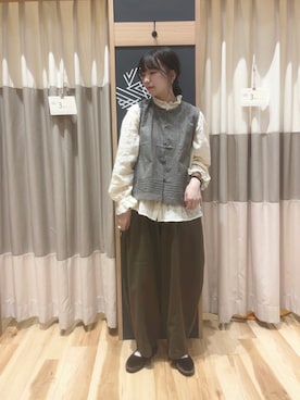 「Samansa Mos2（サマンサ モスモス）のエッグパンツ（その他パンツ）」を使った、ｎａさん（レディース・157cm）の秋コーディネート