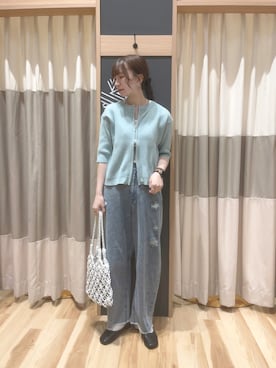 「カーブデニム」｜ｎａさん（レディース・157cm）の春コーディネート