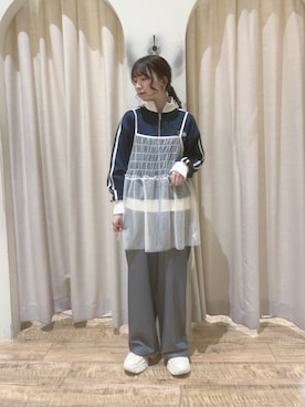 「トレンドコーデ」｜「アイテム（ノーカラージャケット）」を使った、ｎａさん（レディース・157cm）の冬コーディネート