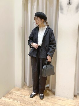 「TSUHARU by Samansa Mos2（ツハルバイサマンサモスモス）のアイテム（テーラードジャケット）」を使った、ｎａさん（レディース・157cm）の冬コーディネート