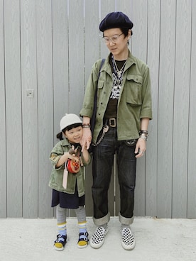 「Engineered Garments（エンジニアードガーメンツ）のアイテム（スリッポン）」を使った、Rïko Chang(張瑞摳)さん（メンズ・178cm）の夏コーディネート