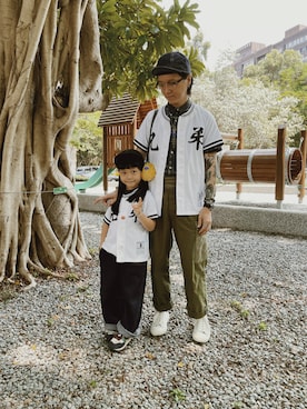 「FREEWHEELERS（フリーホイーラーズ）のアイテム（帽子）」を使った、Rïko Chang(張瑞摳)さん（メンズ・178cm）の春コーディネート