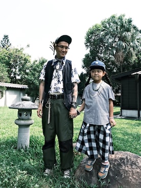 「JANTZEN（ジャンセン）のアイテム」を使った、Rïko Chang(張瑞摳)さん（メンズ・178cm）の冬コーディネート