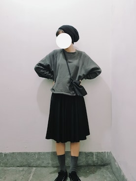 「無印良品（ムジルシリョウヒン）のアイテム（その他シューズ）」を使った、司司さん（レディース・164cm）の秋コーディネート